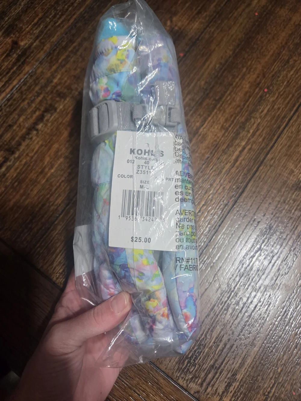 Kohl's Kids Mittens - Pastel Blue Lavender Multi